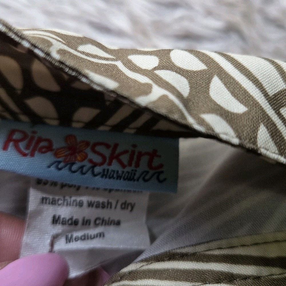 Rip Skirt Hawaii Womens Medium Tribal Geometric Mini Skirt Beach Resort Vacation - Picture 6 of 9